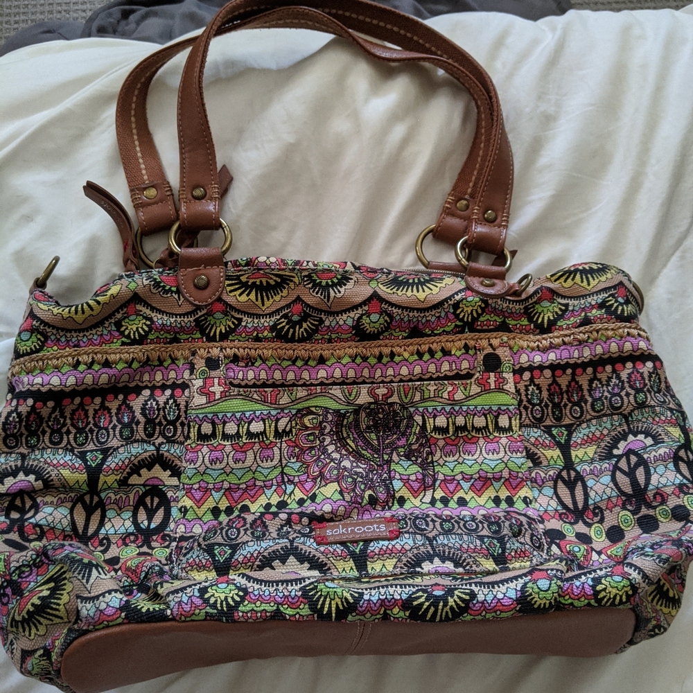 Sakroots elephant paisley bag